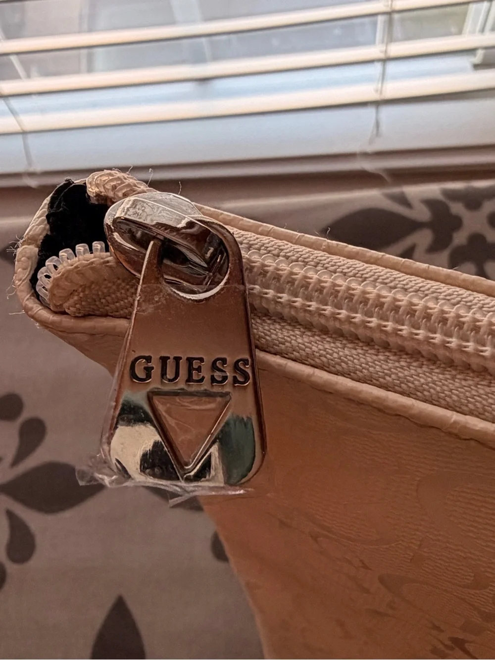 GUESS Embossed Cosmetic Pouch